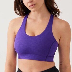 Outdoor Voices Doing Things Sports Bra in Eggplant Purple, S